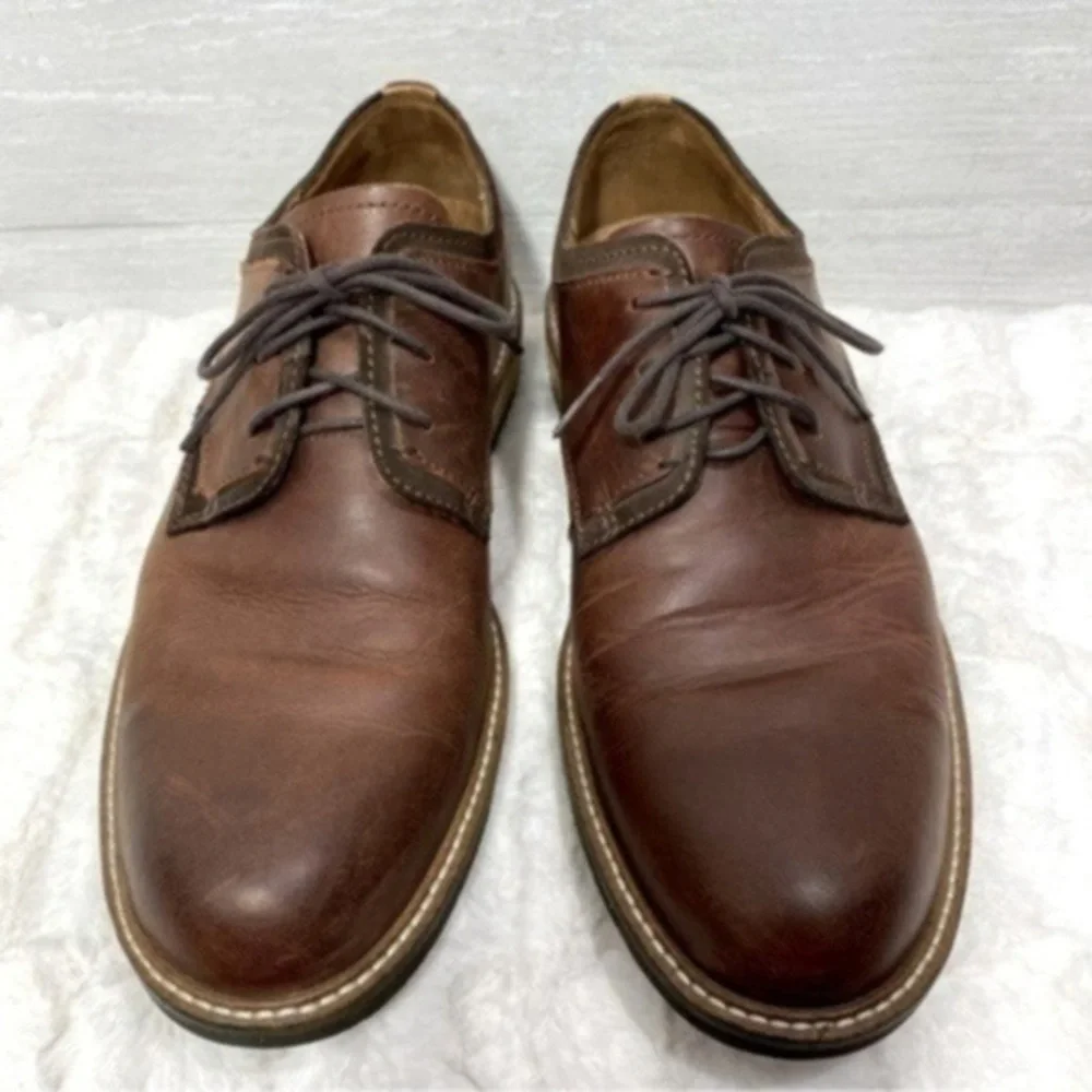 Ecco Mens Kenton Lace Up Casual Oxfords Size 44  Color Mink/Mocha